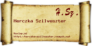 Herczka Szilveszter névjegykártya